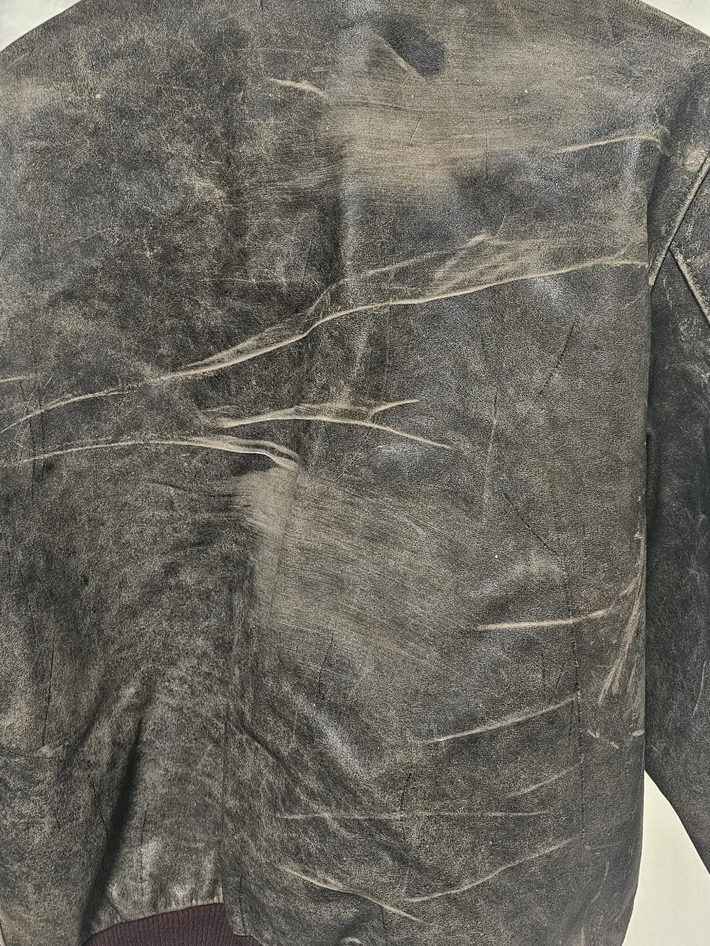 Banana Republic Distressed Vintage Brown Leather Bomber Jacket